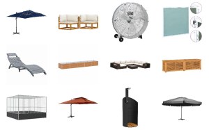 Lot de 607 unités de mobilier de jardins et meubles