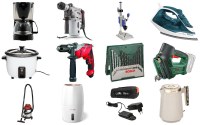 7 palettes d'appareils électroménagers et outillages - Stanley, Bosch, Philipps