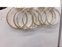 Déstockage de Boucle d'Oreille Créole en couleur plaqué