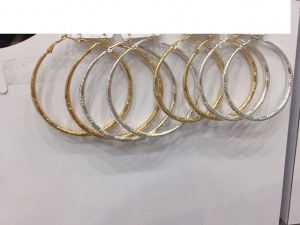 Déstockage de Boucle d'Oreille Créole en couleur plaqué