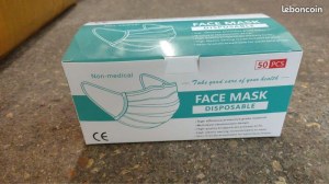 Masque chirurgical 3 plis normes CE et CERTIFICAT vente en gros boite de 50pces