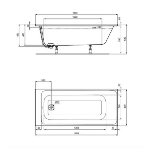 Baignoire 180x80 Ideal Standard