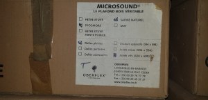 Dalles de plafond acoustique OBERFLEX Microsound
