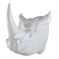 Décoration tête de rhinocéros trophée en résine