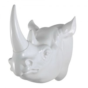 Décoration tête de rhinocéros trophée en résine