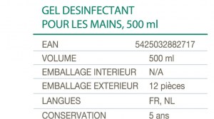 Gel désinfectant