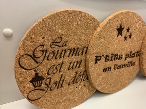 Dessous de plat en liège personnalisable