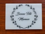 Planche à découper en verre personnalisable