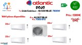 DESTOCKAGE Climatiseur ATLANTIC DOJO x4 Pack complet R32