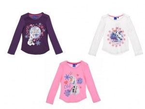 Lot de 30 t-shirts manches longues Frozen La Reine des Neiges (4/5/8ans), articles sous...