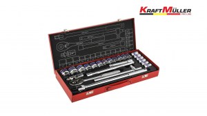 Jeu de 25 clés à cliquet 1/2 KRAFTMULLER