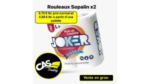 Arrivage papier sopalin par 2 par 4 et papier toilette CAS TRADING MARSEILLE