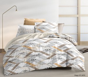 Fabricant de linge de maison Parure Housse de couette + 2 taies d'oreiller 100%coton