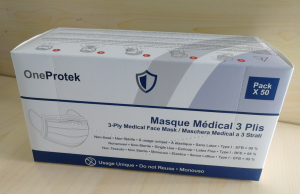 Masque Médical 3 plis Type I - EN 14683:2019 + AC:2019