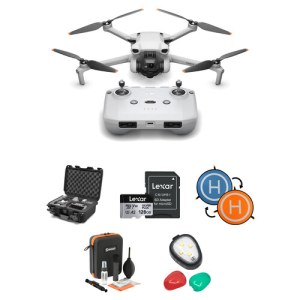 DJI Mini 3 Drone with RC-N1 Remote & Hard-Shell Travel Case Kit