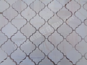 Dolomite Blanc Arabesque & Motif Mosaïque 31x26 cm