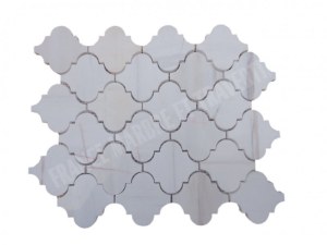 Dolomite Blanc Arabesque & Motif Mosaïque 31x26 cm