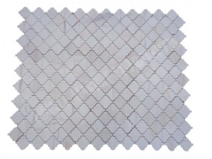 Dolomite Blanc Arabesque & Motif Mosaïque 31x26 cm