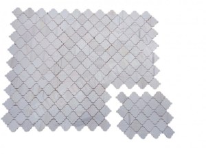 Dolomite Blanc Arabesque & Motif Mosaïque 31x26 cm