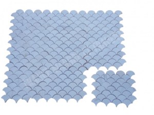 Dolomite Blanc Arabesque & Motif Mosaïque 31x25 cm