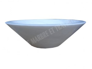 Vasque Dolomite Blanc Modèle Conique