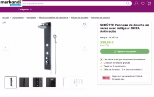 VENTE EXCLUSIVE  SET DE DOUCHE SCHÜTTE