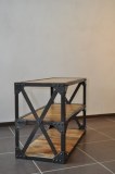 Table basse industrielle acier et bois