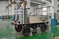 Fondoir de peinture thermoplastique de quatre-roue à double cylindres hydrauliques