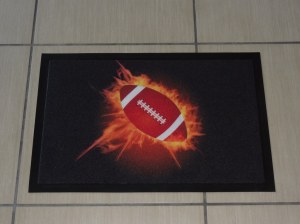 LOT TAPIS RUGBY FLAMME 40 X 60 ET 60 X 80