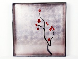 Plateau lacqué 40x40x5 cm