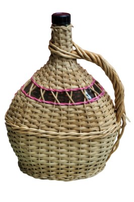 Anciennes Bonbonnes en osier neuves