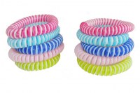 Sachet de 10pcs bracelets anti moustique bicolour