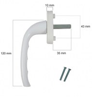 Poignée de Fenêtre Pvc / Alu Blanche - Neuf