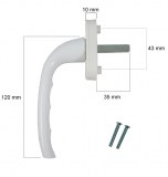 Poignée de Fenêtre Pvc / Alu Blanche - Neuf