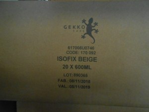 Colle pu isofix beige