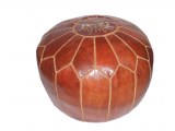 Pouf marocain en cuir