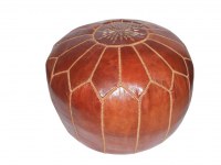 Pouf marocain en cuir