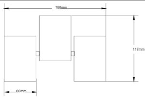 Plafonnier double GU10 - BLANC