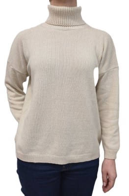 Tricot femme col roulé over 100% cachemire Fabriqué en Italie