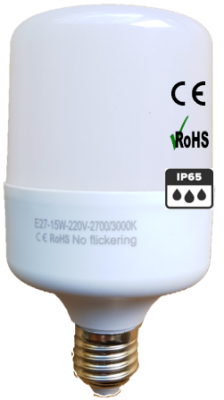 Ampoule LED E27 15watts étanche aux intempéries