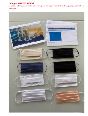 Masques alternatifs réutilisables