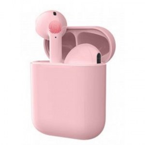 Ecouteurs bluetooth sans fil tactile de couleur- Rose