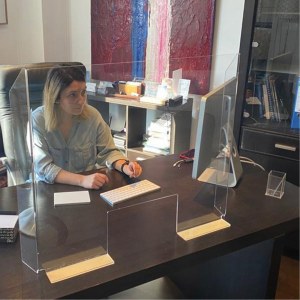 Écran de Protection Plexiglass Transparent H 60 x L 76 x P 16 cm