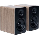 Edifier M60 Compact Desktop 2.0 2-Way Active Bluetooth Speakers Oak Pair
