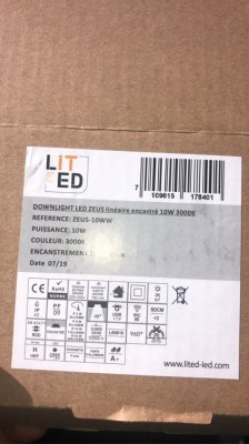 DownLight Led Zeus linéaire encastré 10w 3000k