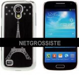 Lot Coques Aluminium Brossé Tour Eiffel Samsung S4 Mini