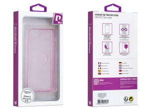 Coque de protection rose en TPU pour iPhone 5, 5S & SE