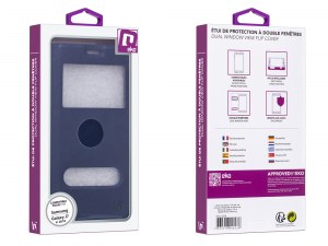 Étui Double View bleu pour Samsung Galaxy J7 (2016)