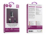 Kit 2 en 1 chargeur voiture USB noir 1A avec câble micro-usb