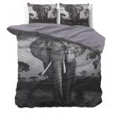 "Elephant Mansion" Set 2/3 pcs Parure de Lit 100% Coton Housse de Couette+Taie d'Oreill...